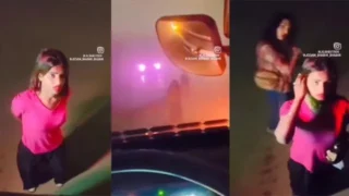 A girl showing her pussy – to a truck driver on the road video – Indian porn video