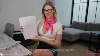 Anastangel Drilled In A Miniskirt