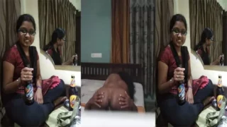 Tamil Drunk Girl Self Recorded and Fucked by Lover – Indian porn video