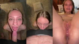 Katieslilwrld Gets Her Shaved Pussy Creampied