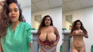 Sexy nurse striping and show her big ass and boobs – Indian porn video